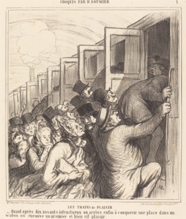 Les trains de plaisir, 1864. Creator: Honore Daumier.