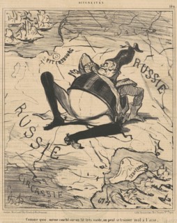 Comme quoi, même couché sur un lit très vaste, on peut se trouver mal à l'aise, c1850s. Creator: Honore Daumier.