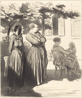 Voilà une femme qui , à l'heure solennelle où nous sommes..., 1848.  Creator: Honore Daumier.