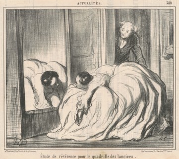 Étude de révérence pour le quadrille des lanciers, 19th century. Creator: Honore Daumier.