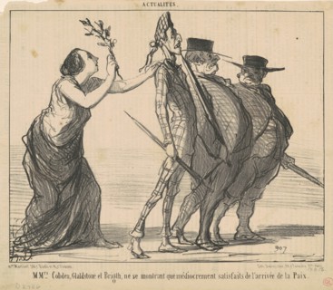 M Mrs. Cobden, Glaldstone et Brigth ..., 19th century.  Creator: Honore Daumier.
