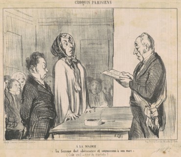À la Mairie, 1854.  Creator: Honore Daumier.
