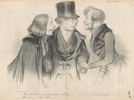 Mon cher ami, je vous présente Monsieur xxx..., 19th century.  Creator: Honore Daumier.