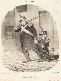 Un jour de grande revue, 1847. Creator: Honore Daumier.