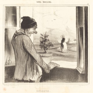 Regrets, 1840. Creator: Honore Daumier.