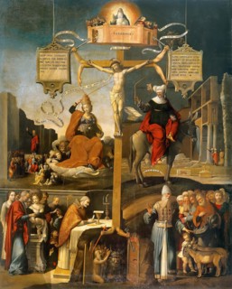 Allegory of Old and New Testament (Synagogue and Christ Church), 1529. Creator: Benvenuto Tisi da Garofalo.