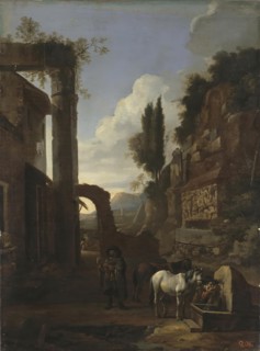 Road in the Roman Campagna, 1640s. Creator: Jan Miel.