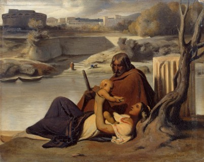 Resting on the Banks of the Tiber, 1838. Creator: Paul Delaroche.