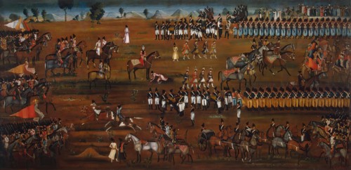 Military Review with Fath Ali Shah and Abbas Mirza, 1815. Creator: Unknown.