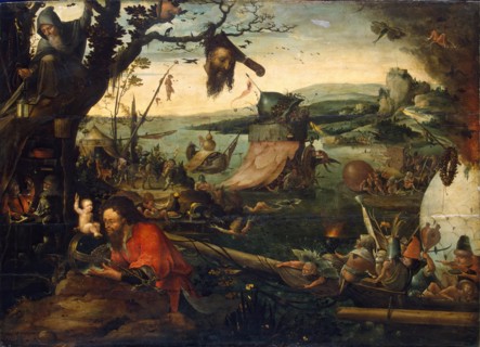 Landscape with the Legend of St Christopher, early 16th century. Creator: Jan Mandyn.