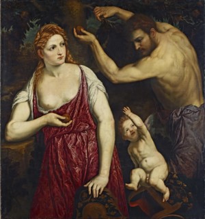 Mars, Venus and Cupid, 16th century. Creator: Paris Bordone.