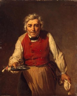 Servant with a Tray, 1852. Creator: François Verheyden.