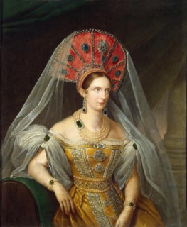 Portrait of Empress Alexandra Feodorovna, 1836. Creator: A Malyukov.