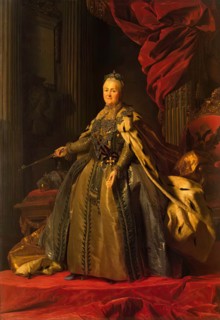 Portrait of Catherine II, 1776. Creator: Alexander Roslin.