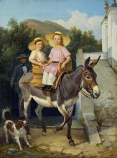 Portrait of Nicholas and Mikhail Rayevsky, 1846. Creator: Filippo Palizzi.