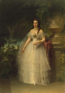 Portrait of Grand Duchess Alexandra Iosifovna, 1857. Creator: Friedrich August von Kaulbach.