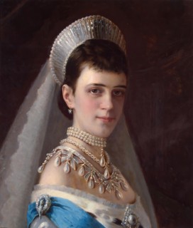 Portrait of Empress Maria Feodorovna, 1880s. Creator: Ivan Kramskoy.