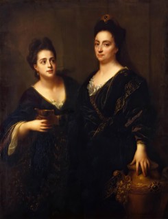 Two Actresses, 1699. Creator: Jean-Baptiste Santerre.