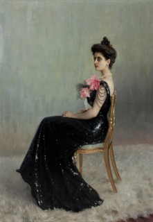 Portrait of Princess Maria Abamelek-Lazareva, 1900-1901. Creator: Nikolaj Petrovic Bogdanov-Bel'skij.
