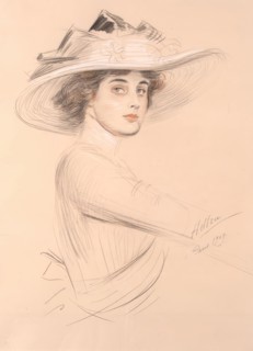 Portrait of a Woman, 1909. Creator: Paul Helleu.