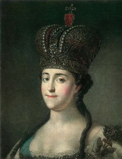 Portrait of Empress Catherine II, 1795. Creator: Stefano Torelli.