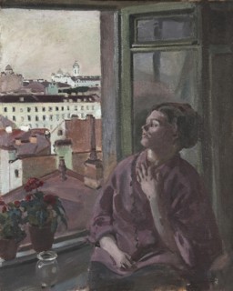 Portrait of the Artist's Wife Marfa Yaremich, 1905. Creator: Stepan Yaremich.