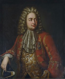Portrait of G.D.Stroganov, 1750. Creator: Unknown.
