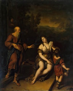 Banishment of Hagar and Ishmael, 1724. Creator: Willem van Mieris.