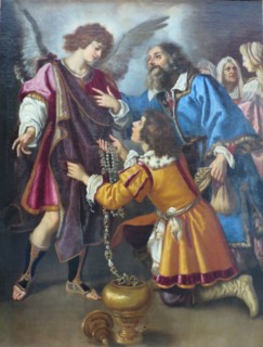 Tobias's Farewell to the Angel, 1610. Creator: Giovanni Biliverti.