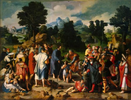 Healing of Blind Man of Jericho (central panel), 1531. Creator: Lucas van Leyden.