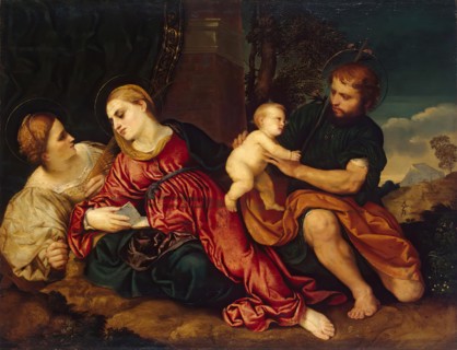 Holy Family with St Catherine, between 1520 and 1522. Creator: Paris Bordone.