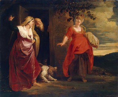 Hagar Leaves the House of Abraham, 1616. Creator: Peter Paul Rubens.