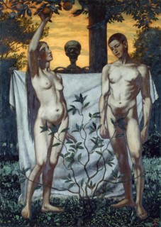 Adam and Eve, 1897. Creator: Hans Thoma.