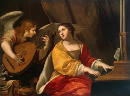 St Cecilia, 1625. Creator: Jacques Blanchard.