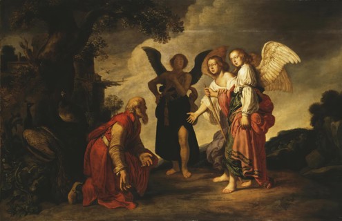 Abraham and the Three Angels, 1623. Creator: Pieter Lastman.