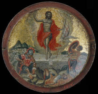 Panagiarion Showing the Resurrection (Victor of Crete), 1673. Creator: Victor of Crete.