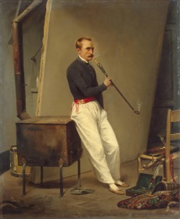 Self-Portrait, 1835. Creator: Emile Jean-Horace Vernet.