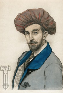 Self-portrait, 1918. Creator: Agathon Faberge.