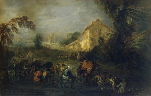 Hardships of War, 1715. Creator: Jean-Antoine Watteau.