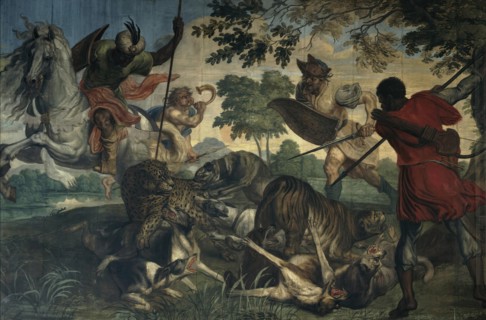 Tiger and Leopard Hunt, 1640s. Creators: Abraham Jansz van Diepenbeeck, Pieter Boel.