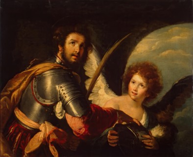 St Secundus and Angel, 1637. Creator: Bernardo Strozzi.