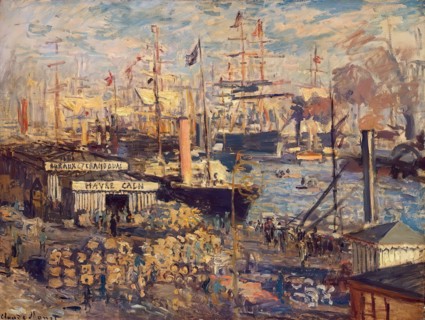 Embankment in Le Havre, 1874. Creator: Claude Monet.