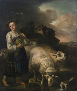 Shepherdess with her Sheep. Creator: Giacinto Brandi.
