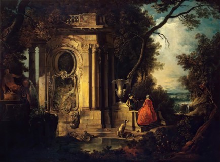 Scene in a Park, 1745. Creator: Jacques de Lajoue II.