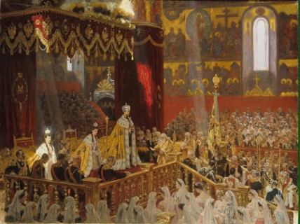 The Coronation of Emperor Nicholas II and Empress Alexandra Feodorovna, 1898. Creators: Laurits Tuxen, Tsarina Alexandra.
