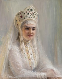 Girl in the Kokoshnik, early 20th century. Creator: Sophia Ivanovna Kramskaya.