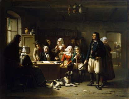 After the Unsealing of the Will, 1869. Creator: Theodore Bernard De Heuvel.