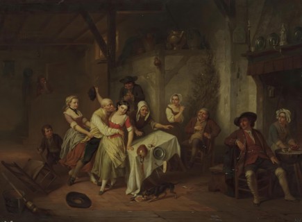 Scene in a Tavern, 1852. Creator: Hendrick Joseph Dillens.