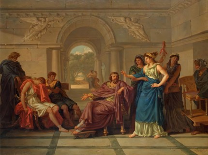 Helen Recognising Telemachus, Son of Odysseus, 1795. Creator: Jean Jacques Lagrenee.
