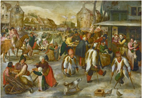 Carnival in a Village with Beggars Dancing, 1595. Creator: Marten van Cleve.